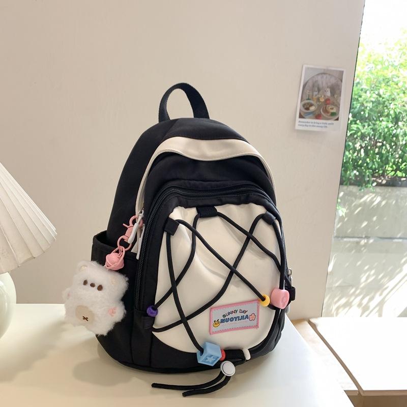College Style Contrast Small Schoolbag Japanese Ins Cute Little Fresh Niche Mini Mori Girl Backpack Backpack