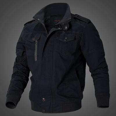 Pure Cotton Washed Men's Jacket New Jacket Casual Men's Youth Stand Collar Spring and Autumn Men's Jacket Jacket
