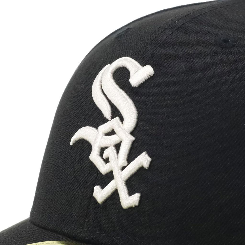 New Era LP 59FIFTY Cap MLB Chicago White Sox CWS Black with Side Patch and Under Exclusive to and Stylish Streetwear Travel Sun Protection (70845386