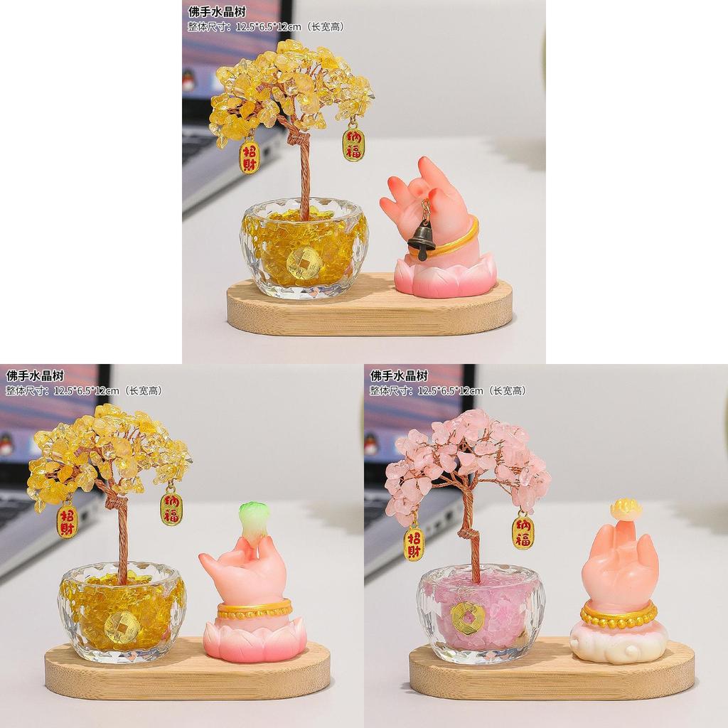 Crystal Tree Resin Craft Gift For Office Decor And Relaxation