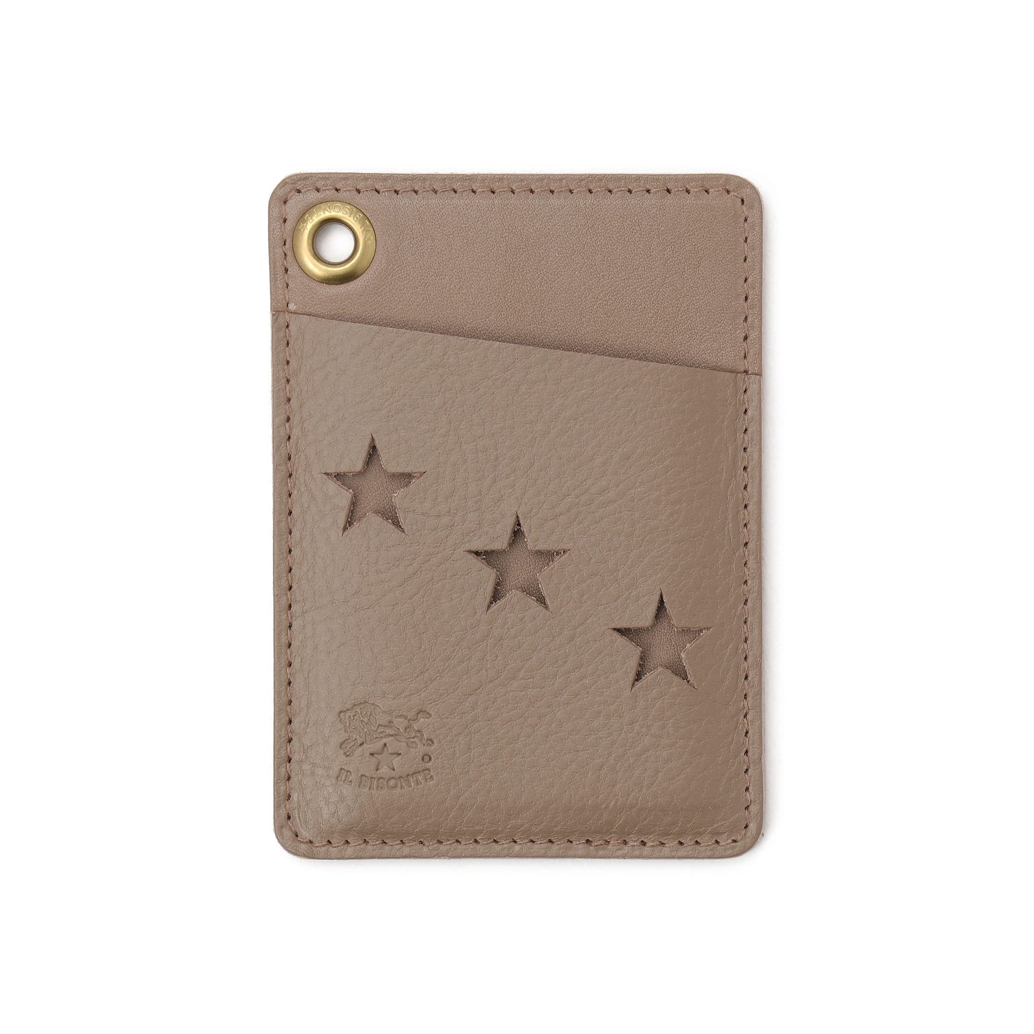 

IL BISONTE Card Case, Unisex, Cowhide Leather, Gray, 54154202309593