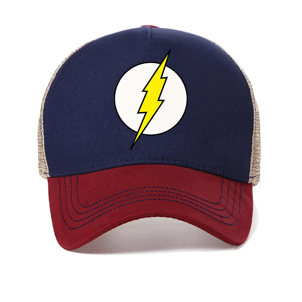 

The BIG BANG Theory cap Speedy Lighting Bolt Baseball Caps Fashion Outdoor Unisex Snapback Hats Breathable Casual Casquette hat Adjustable красный