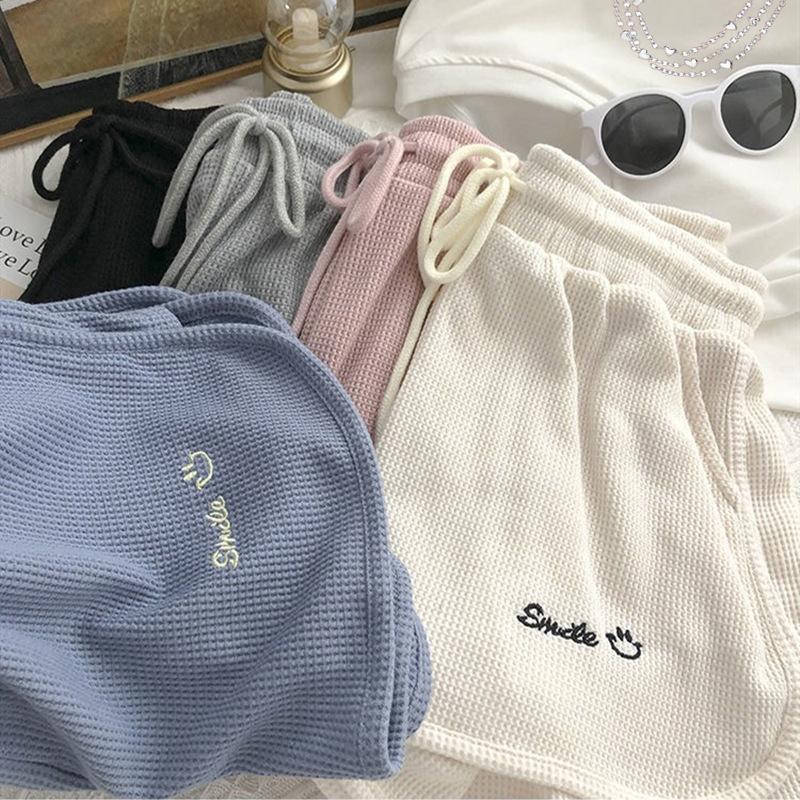 

Большие размеры шорты женские тонкие вышитые свободные спортивные широкие брюки повседневные шорты с высокой талией Spice 5XL белый