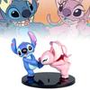 Entzückende Anime Stitch Angel Paar Figuren Pvc Modelle Perfekt für Autodekoration