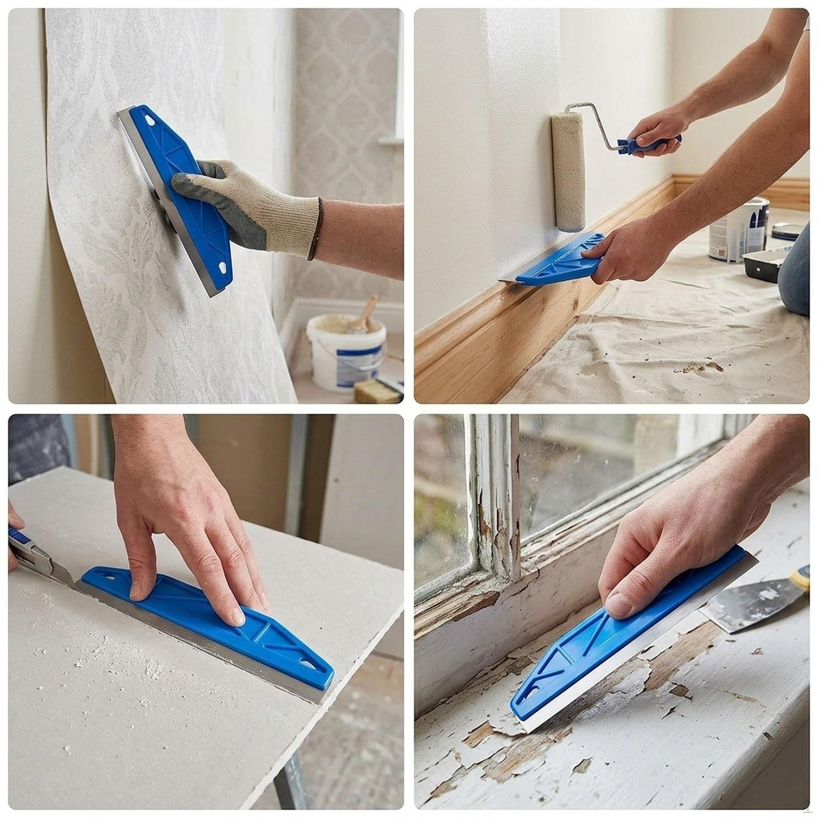 

Paint Edger Trim Guard Thickness Edge Painting Tool Wallpaper Cutting for Floors Skirting Board синий