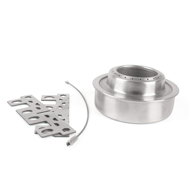 Portable Alcohol Stove with for Cross Stand Stove Rack Support Stand Outdoor Stainless Alcohol Stove and Rack Combo Set