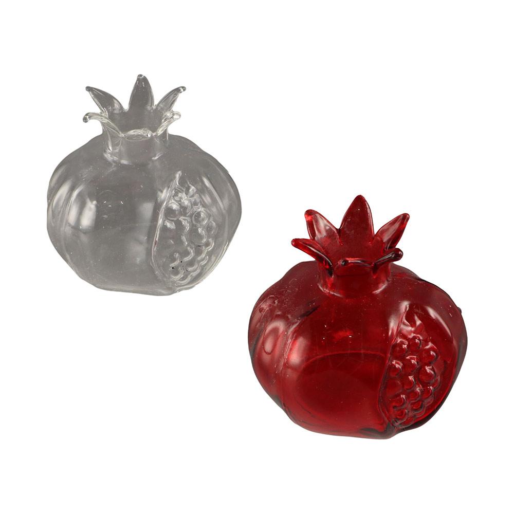 Vasă din sticlă cu rodie transparentă vază cu fructe roșii vază cu flori hidroponice creative pentru desktop