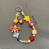 Handmade Dopamine Apple Core Ins Color Ornaments Handmade Cute Beaded Mobile Phone Chain Ccd Lanyard Camera Pendant
