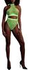 Neon Green Mesh Bustier and Panty Set - Ouch! Glow - Bodysuits and Harnesses