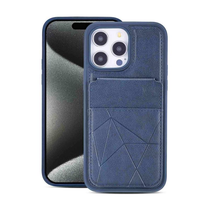 iPhone 17 Leather Magnetic Stand Case with Card Slot