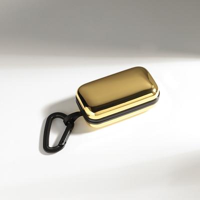 Estuche plegable para gafas de lectura, portátil, resistente a la presión, de hojalata, con gancho para el ojo.