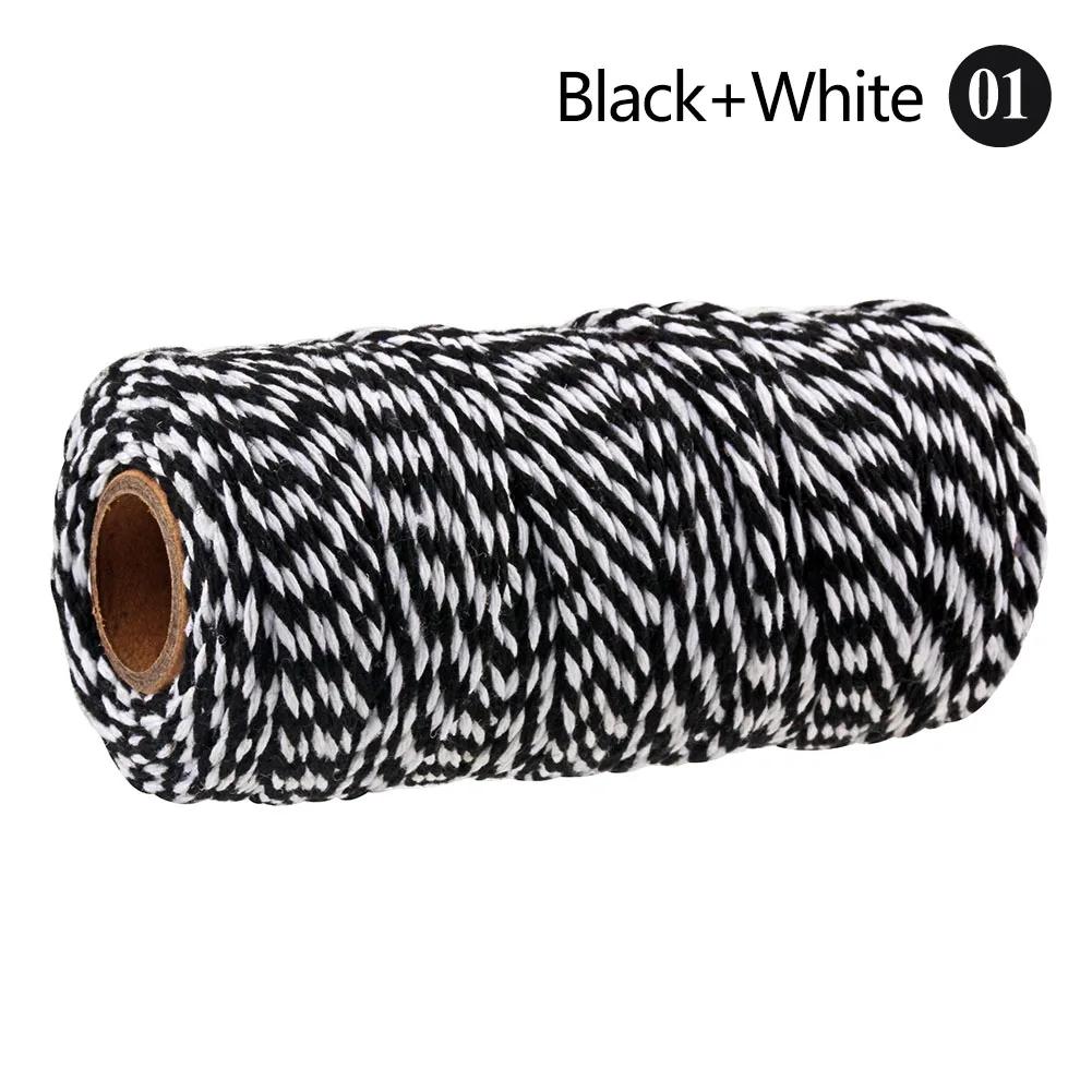 2mm 100M Macrame Cord Corda di cotone Spago Filo Stringa Artigianato Cucito fai da te Fatti a mano Arazzi Boemia Festa di nozze Decorazioni per la casa