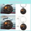 Modern Art Zinc Alloy Keychain With Sunset Boat Design For Gifts And Accessories
