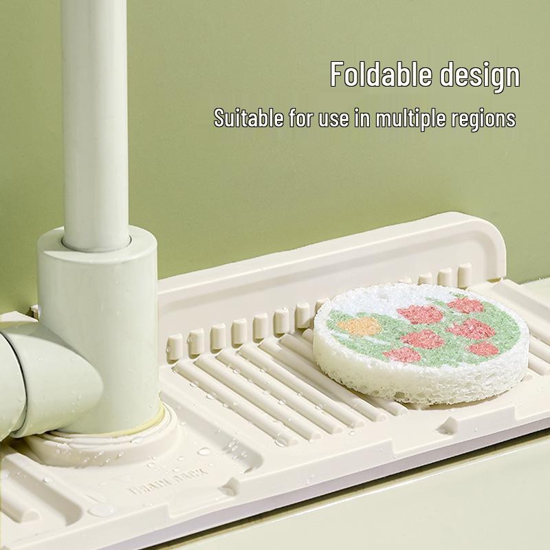 Anti-Splash Silicone Sink Faucet Pad | Cuttable, Foldable & Absorbent