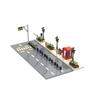 Pedestrian Bridge MOC Playthings Construction Bricks City Traffic Scene Street View Parts Blocks Traffic Motorway Works With City Bricksi