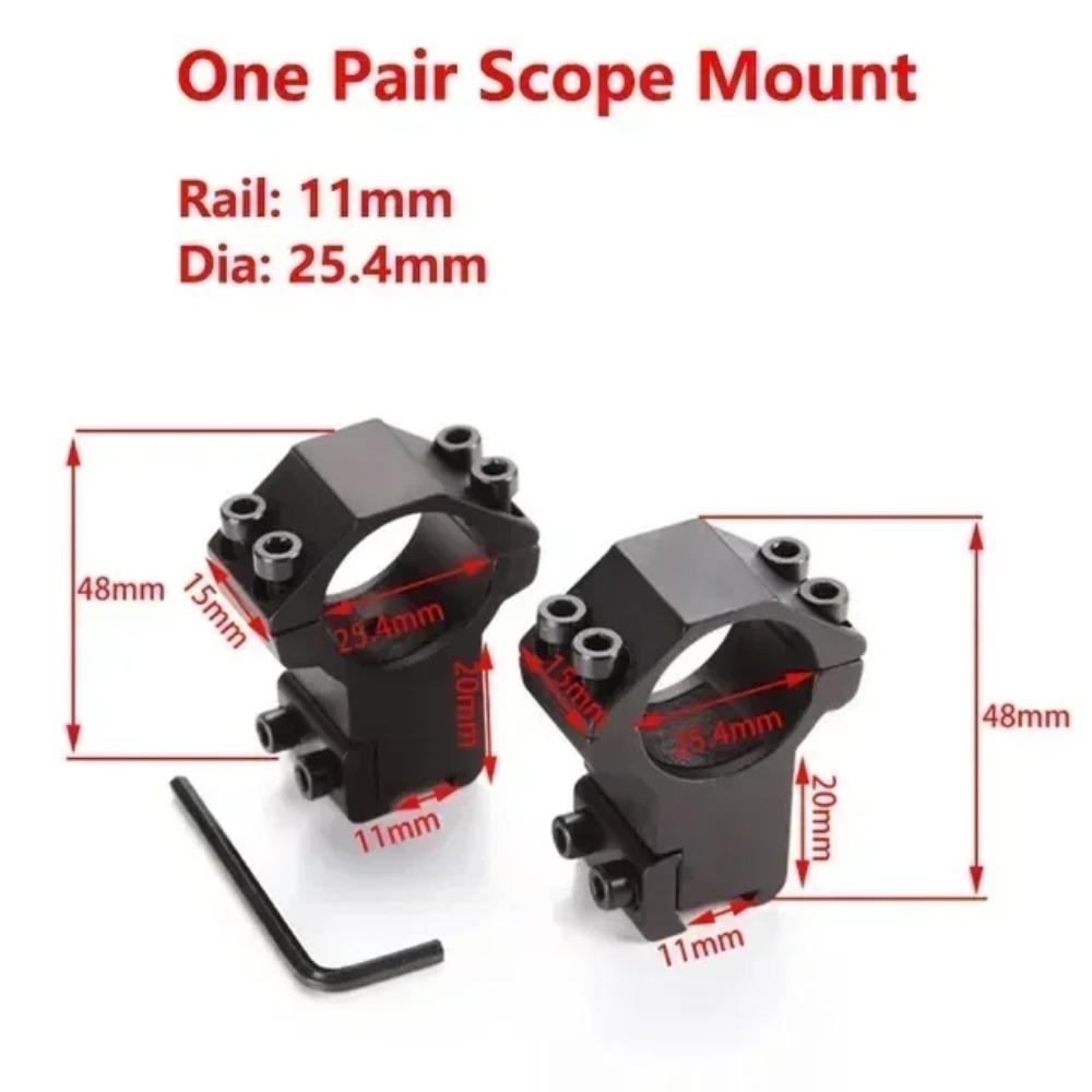 25.4/30mm Rifle Scope Mounting Ring Flashlight Dovetail Picatinny Rail Base Fixed Aluminium Stop Pin Hunting