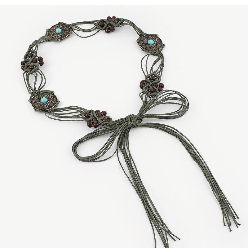 Retro Forest-style Literary Knitted Belt Women's Decorative Belt Bohemian Dress Waist Chain