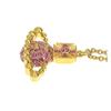 VIVIENNE WESTWOOD Lena Large Pendant Planet Pattern Saturn Shape Brass Pink Crystal Necklace Unisex Couple Style Gold/Pink Diamond 6302039r02r881