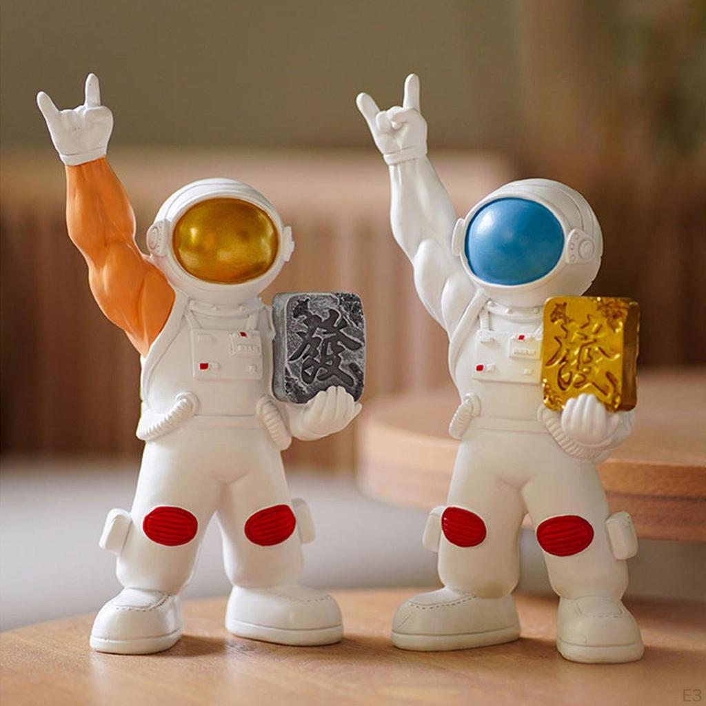 Astronaut Figurine Resin Statue for Home Party Bedroom Bookshelf Decoration