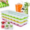 14 Grid Silicone Ice Tray Mold Box Ice Cube Maker Non-toxic Durable Bar Pub Wine Ice Blocks Maker Kitchen Tools Accessories
