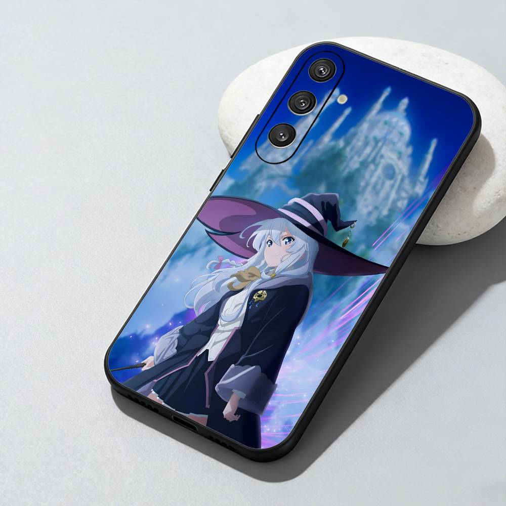 

Gray Witch Anime The Journey of E-Elaina Phone Case For Samsung Galaxy A73,A72,A71,A70,A52,A51 Others Soft Black Cover Samsung a50 30s 50s