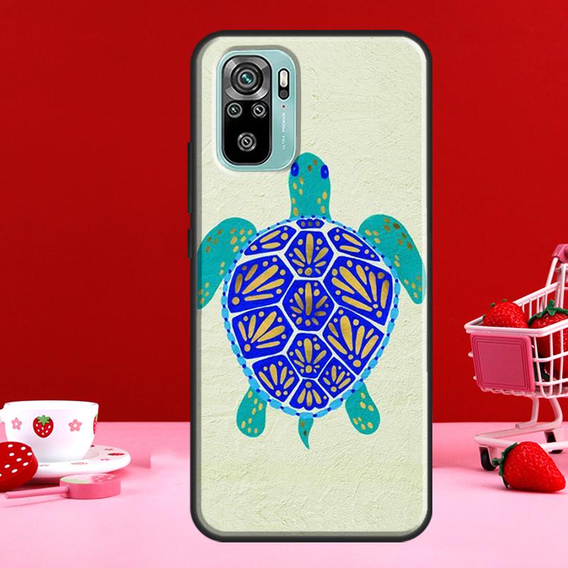 Roztomilé želvy Malovaný kryt pro Xiaomi Redmi 10 9 9A 9C 9T Zadní kryt pro Redmi Note 11 Pro 8 9 10 Pro 9S 10S 11S