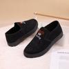 Autumn and winter warm plush women's cotton shoes bear thick sole casual comfortable non-slip one-pedal muffin sole women's cotton shoes