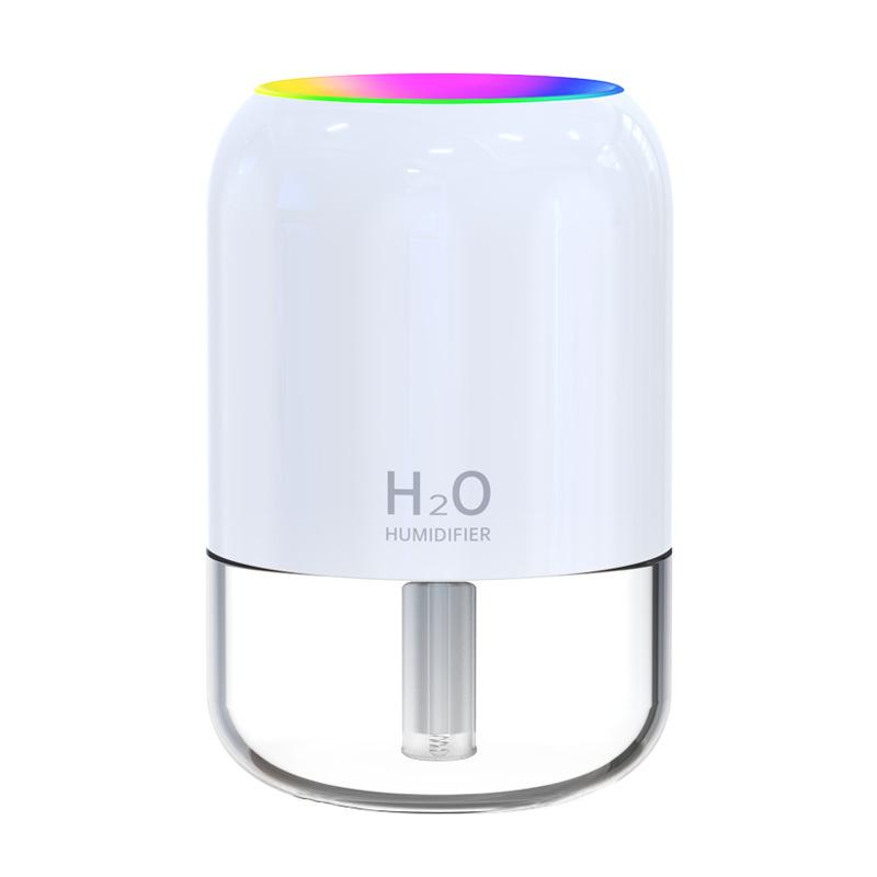 Mini Air Humidifier Household Quiet Moisturizing Bedroom Office Desktop Usb Small New Colorful Atmosphere Light Spray