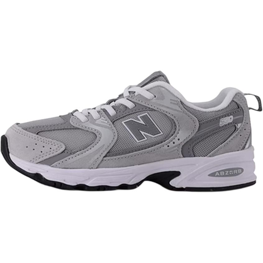 New Balance 530 Детские Серые Низкие Повседневные Кроссовки Тканевые Удобные GR530CK 37