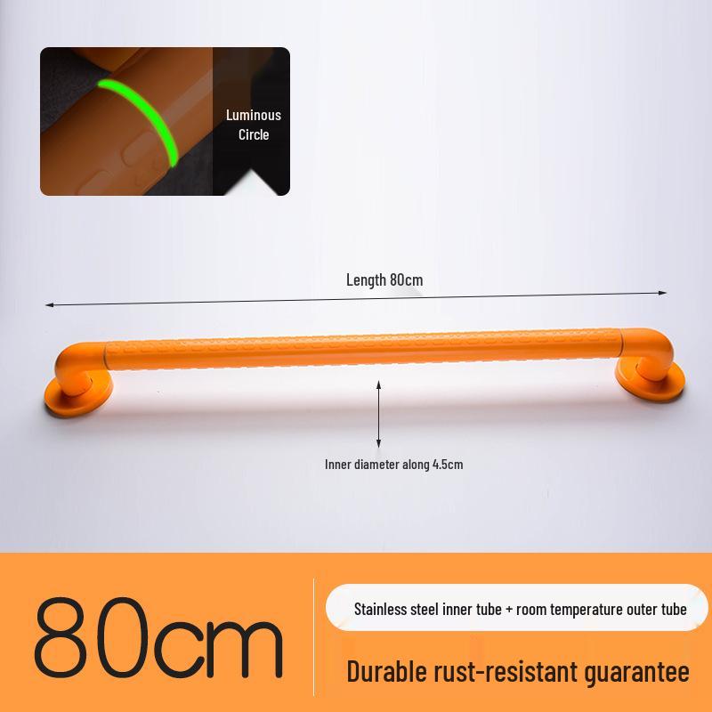 Stainless Steel Non-Slip Grab Bar for Barrier-Free Bathrooms, Ideal for Elderly and Disabled.