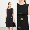 VEROMODA Women's Black Floral Sleeveless A-Line Mini Dress