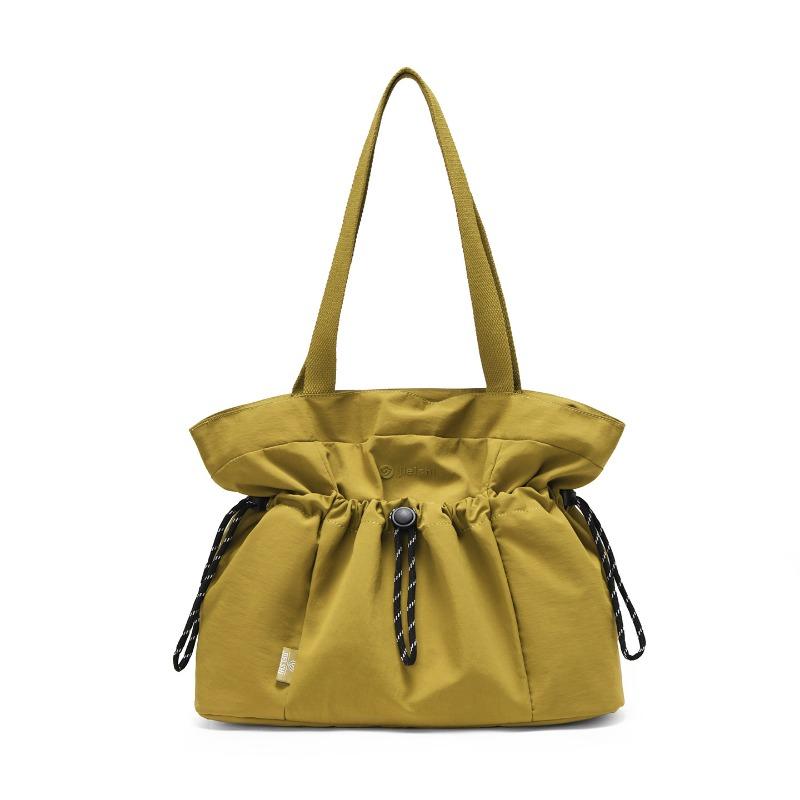 Casual Large Capacity Drawstring Anti-Theft Shoulder Bag Urban Minimalist Tote Bag Casually