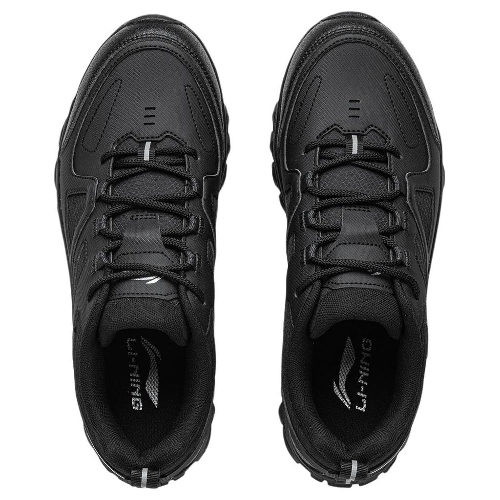 Li-Ning Reflective Classic Simple Comfortable Shock Absorption Wear-Resistant Supportive Low-Top Casual Shoes Women sneaker Black AGCV416-4