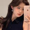 Cross-shaped Cold and Elegant Minimalist High-end Casual Luxury Personalized Style Stud Earrings for Women