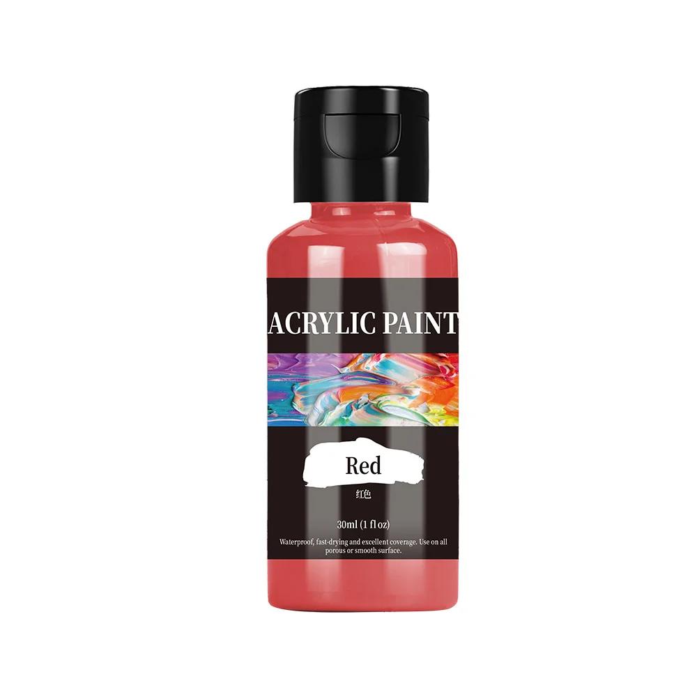 30ml 24 Colour Acrylic Paint Colors Bottled Acrylic Paint Set Paint For Fabric Clothing Painting Rich For Leather DIY Pigment