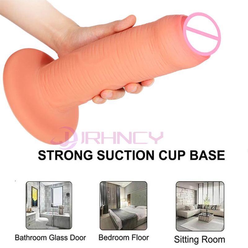 Soft Realistic Dildo XL Silicone Dildos For Women Vaginal Shower Men Anus Cleaner Enema Douche Anal Dildos Women Sex Toys
