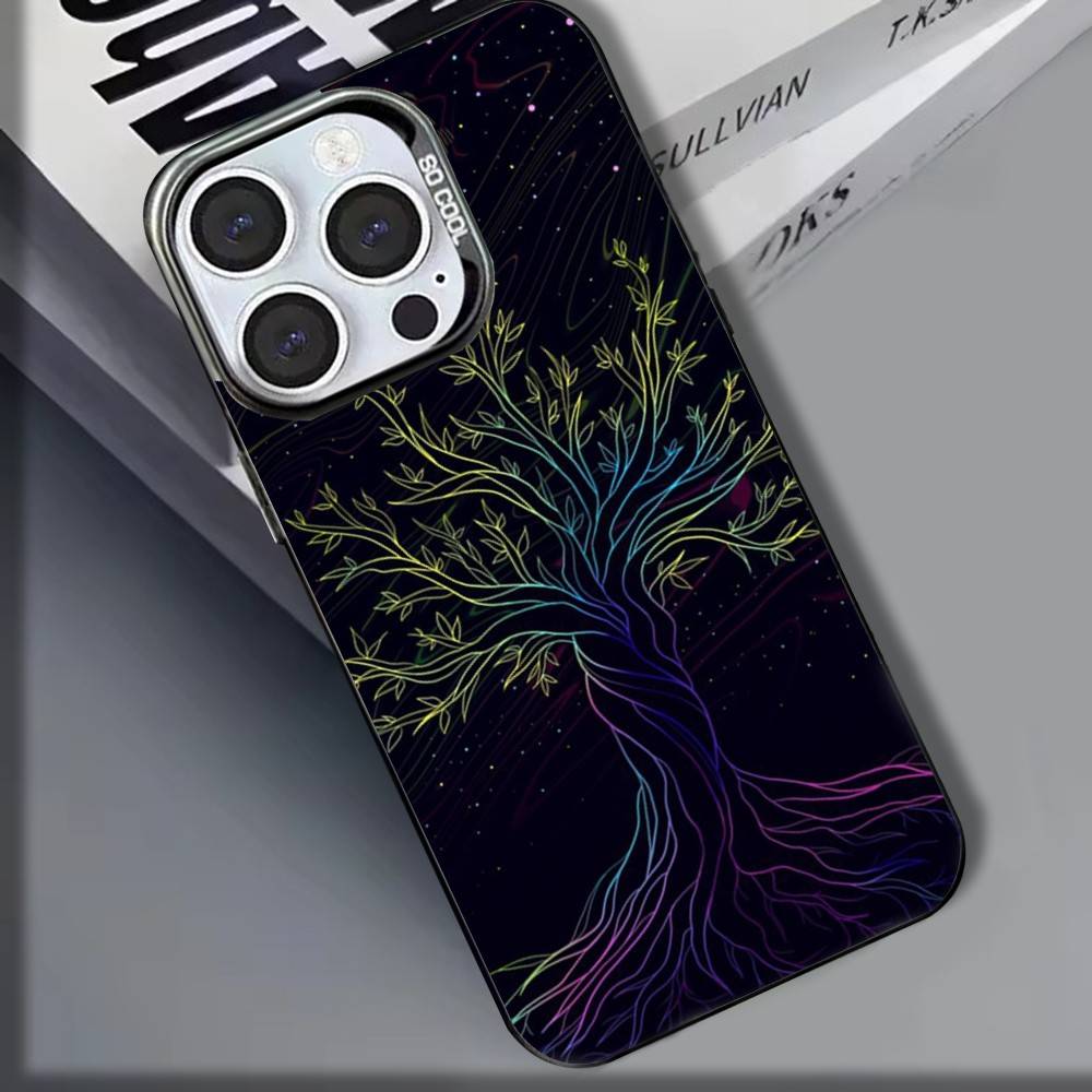 Tree of life Yggdrasil Phone Case For iPhone 16,15,14,13,12,11,8,7,Pro,Max,Plus,Mini,XS,SE Shockproof Matte Cover