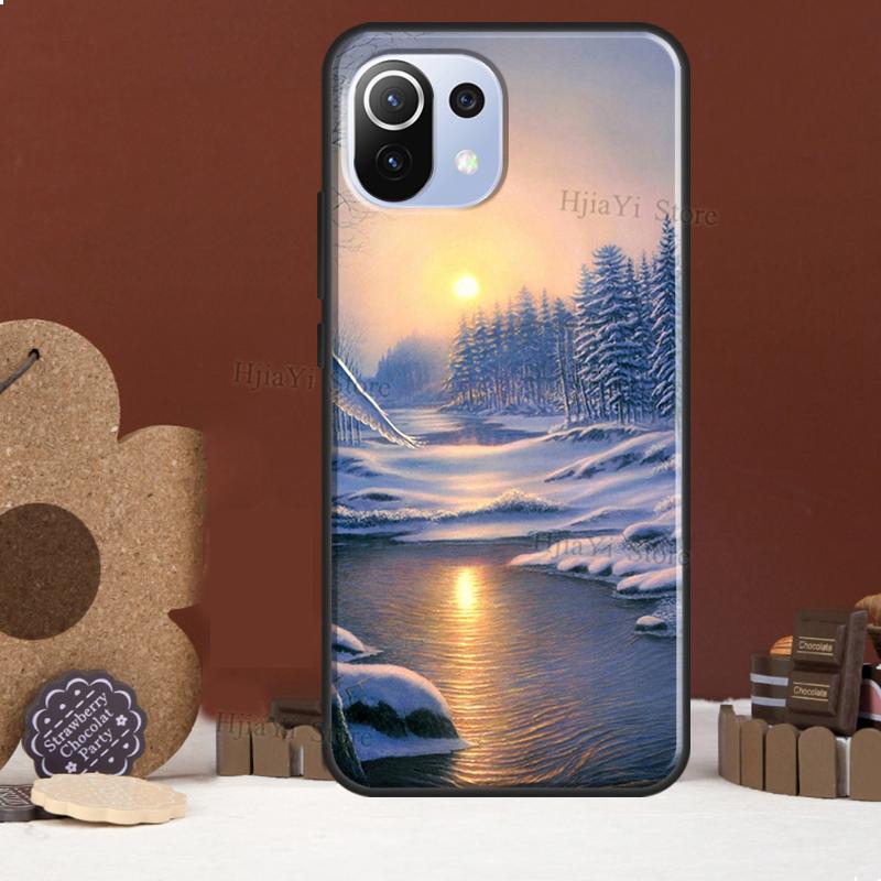 Landscape Winter Light Snow Funda For POCO F5 X3 X4 X5 Pro F4 GT C40 F3 Case For Xiaomi 11T 12T Pro 12 X 13 Lite Cover