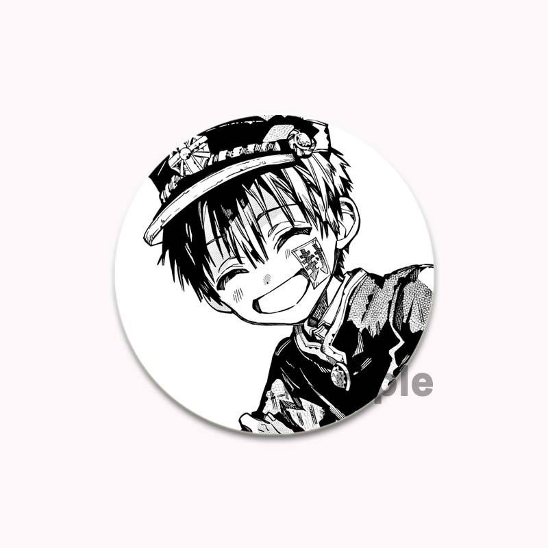 

32/44/58 мм аниме-булавки Ханако Кун в виде туалета, круглые мультяшные броши-защелки для рюкзака, одежды, аксессуаров, коллекции, украшения для значков 44mm