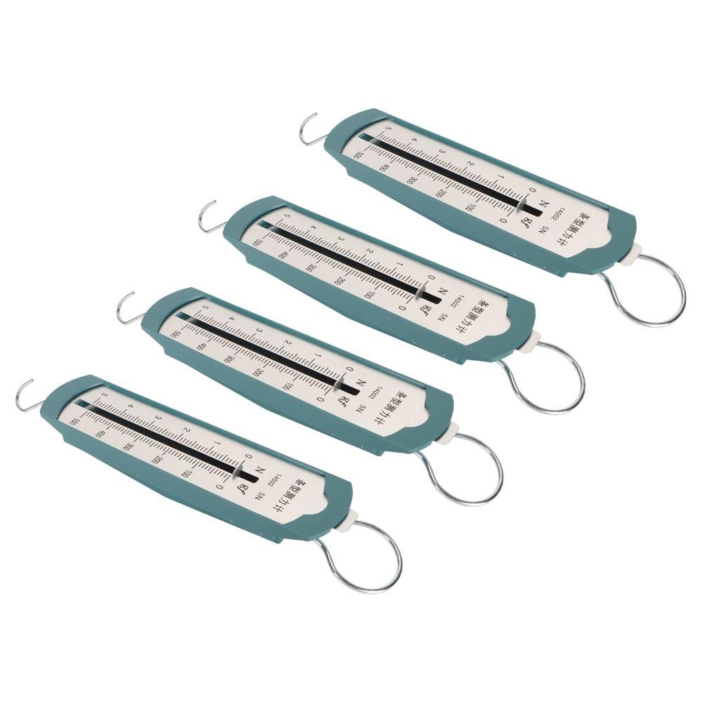 4pcs Metal Spring Bar Force Meter Rectangular Shape Spring Balance Lab Force Gauge Lab Testing