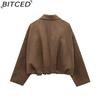 BITCED Women's Pre-Spring Fashion Suede-Effect Pilot Jacket