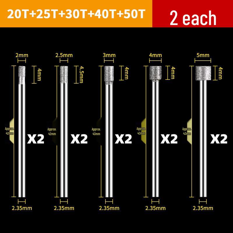 Mansharui Diamond Jade Carving Tool Set: Eye-Catching Grinding Head & Hollow Drill Bit Punching Needle