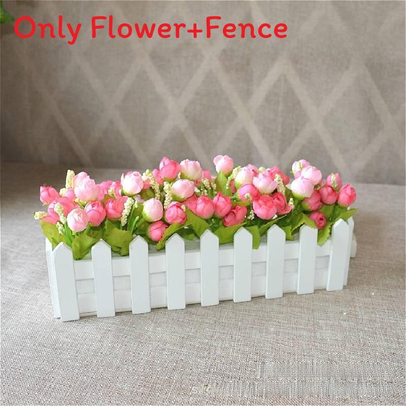Home Living Artificial Plant Set With Wooden Fence For Wedding Decor And Photo Props