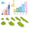 100PCS 12 Shapes Thin Plate Parts City Bulk Building Blocks Mixed Accessory Creative Bricks Compatible Brand 1x1 1x2 1x4 Dots
