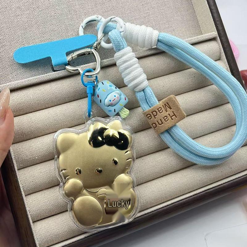 20mg Pure Gold Wealth-Attracting Cat Pendant Keychain - Gold Gift for Girlfriend