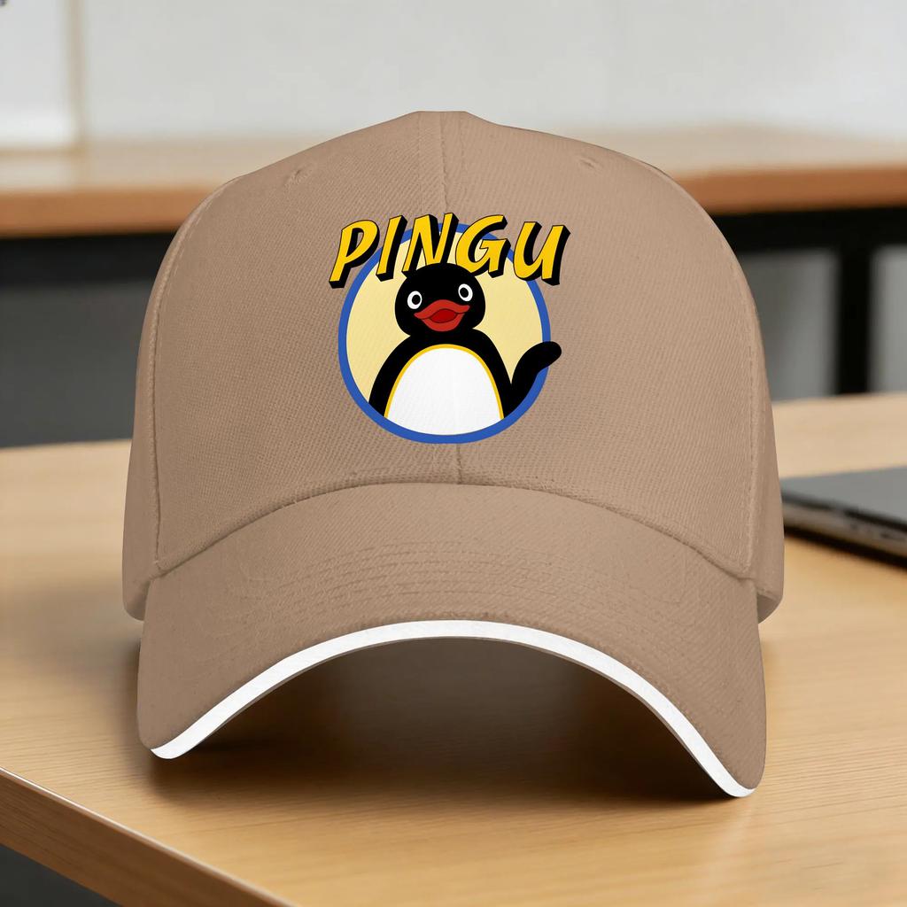 Pingu Cute Penguin Baseball Cap Women Unisex Custom Logo Trucker Hat Summer Fashion Outdoor Sport Sun Visor Baseball Caps