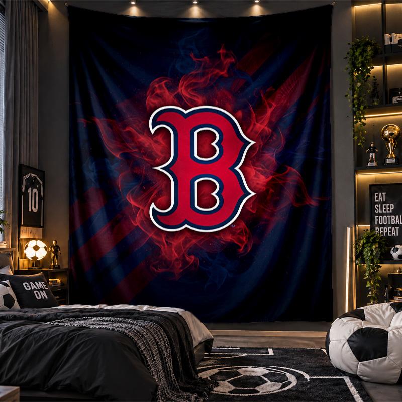 Wall Hanging Tapestry Boston Red Sox Print Cloth for Living Room Bedroom Home Decor