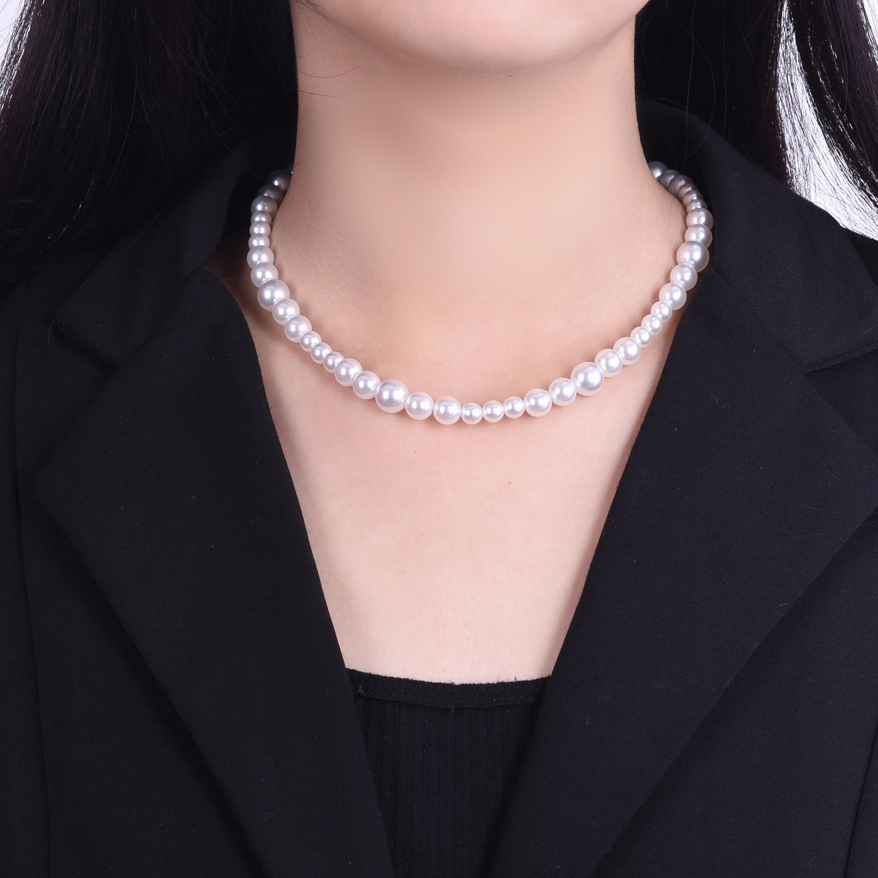 

Valentine s Zircon-Inlaid Shijia Pearl Necklace - Stylish, Handmade, Versatile Women s Accessory