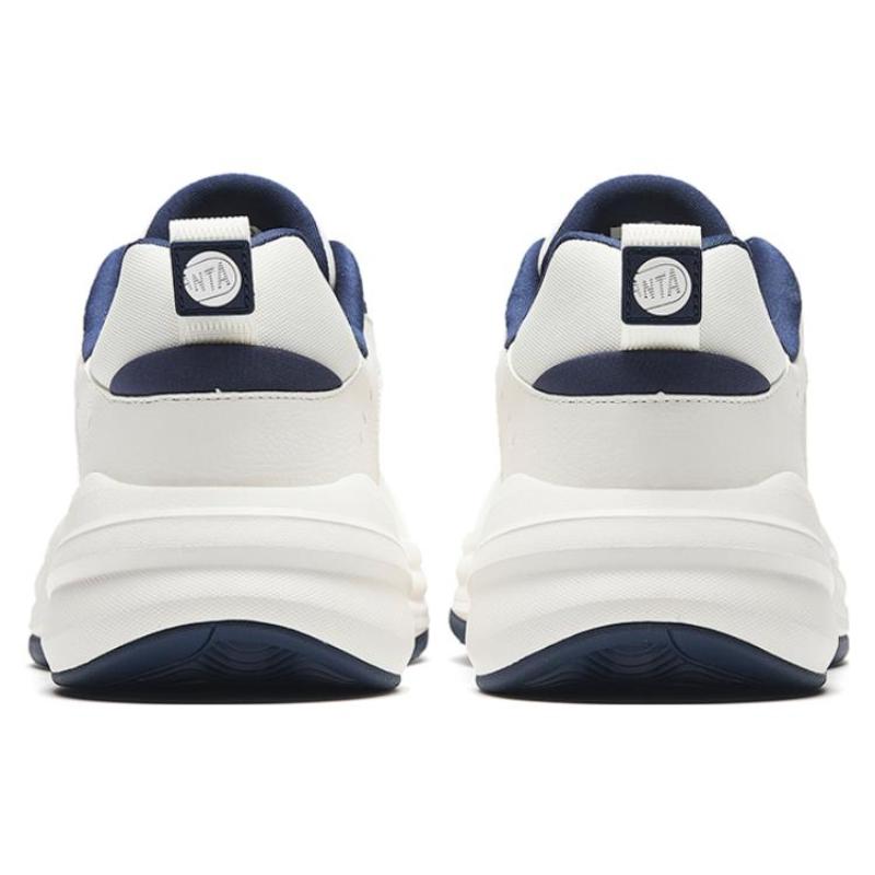 Anta ACE Slip Resistant Abrasion Resistant Low Top Sports Casual Shoes Men's White Dark Blue Sneakers 912528802F-1