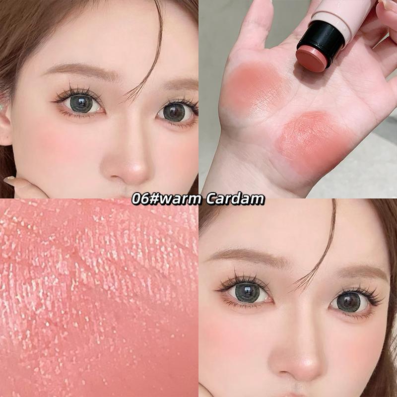 

Gege Bear Hydrating Blush&Highlight Stick, натуральные увлажняющие румяна-стик, хайлайтер с высоким блеском и мелким блеском, подходит для путешествий